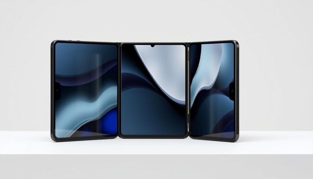 Generate an image of the Google Pixel 9 Pro Fold showcasing its 8-inch main display.