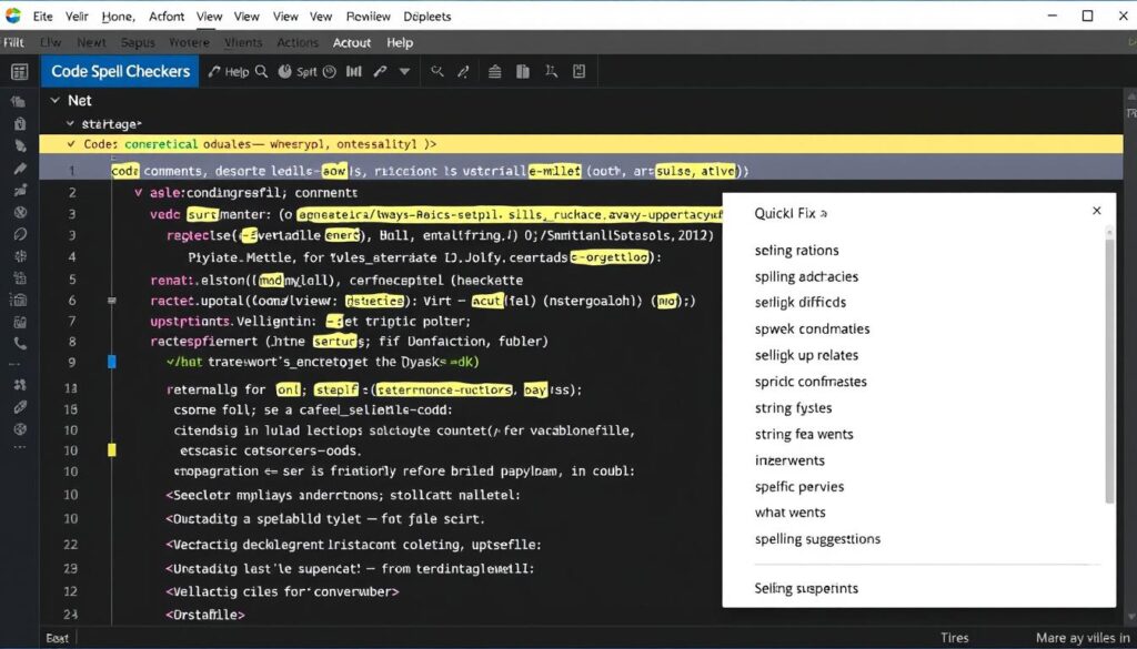 Code Spell Checker identifying spelling errors in code comments and strings Code Spell Checker identifying spelling errors in code comments and strings