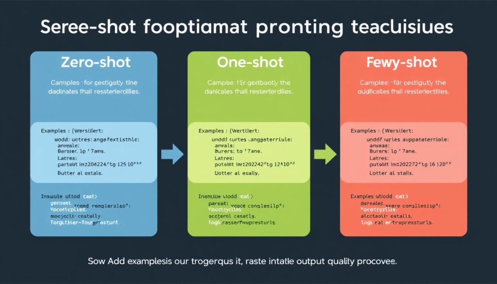 Comparison of zero-shot, one-shot, and few-shot prompting techniques with code examples Comparison of zero-shot, one-shot, and few-shot prompting techniques with code examples