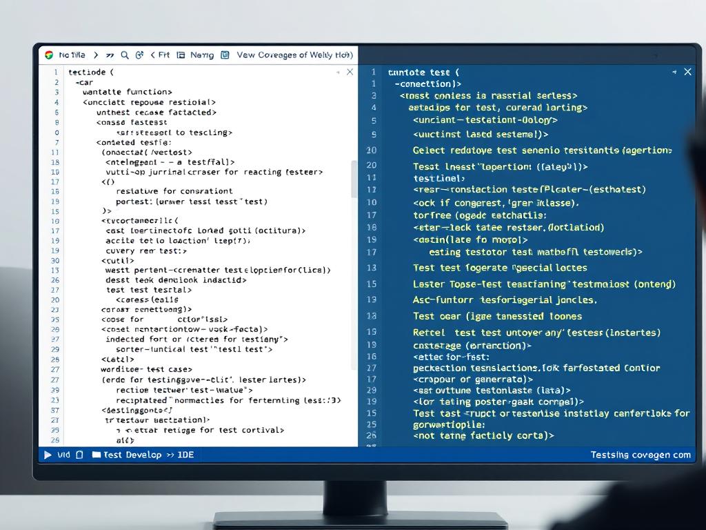 Developer reviewing AI-generated test cases for a function with various edge cases covered Developer reviewing AI-generated test cases for a function with various edge cases covered