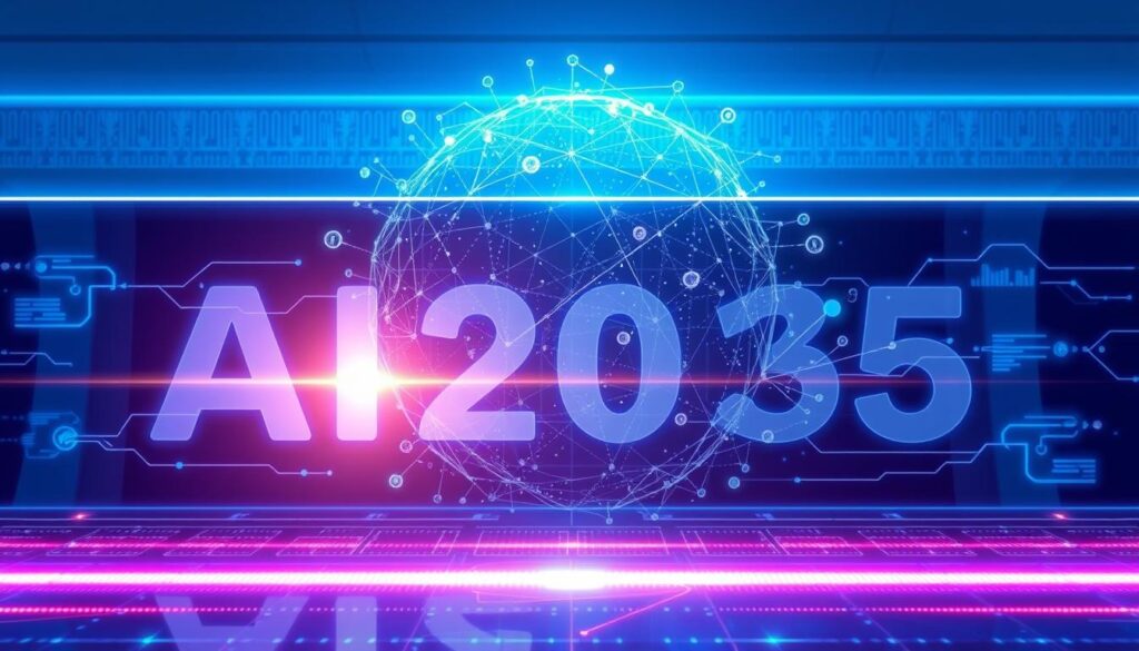 Futuristic visualization of AI technology evolution beyond 2025 showing advanced reasoning systems and autonomous agents Futuristic visualization of AI technology evolution beyond 2025 showing advanced reasoning systems and autonomous agents