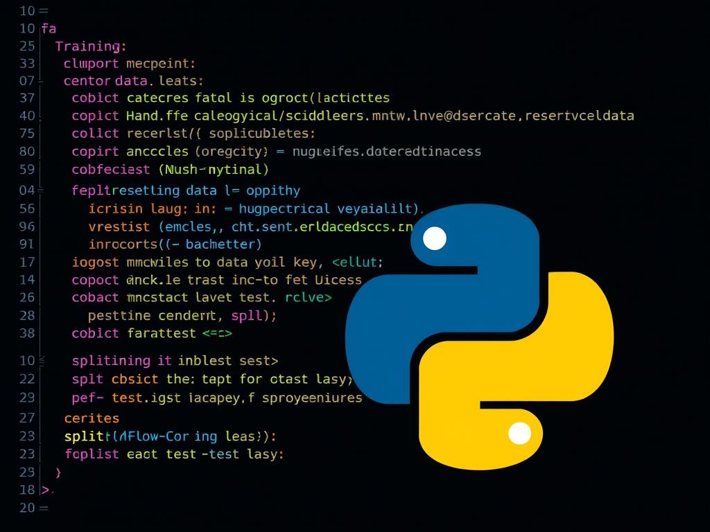 Python code example showing data preprocessing steps for machine learning Python code example showing data preprocessing steps for machine learning